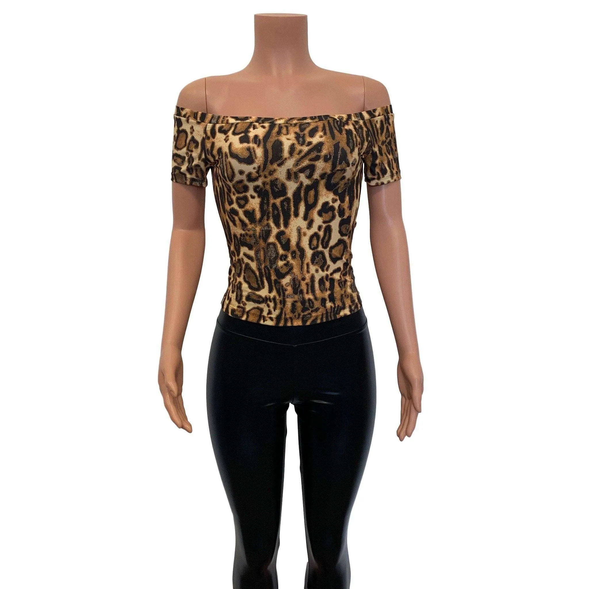 Peggy Bundy Costume - Leopard Top w/ Black Metallic Crops Outfit