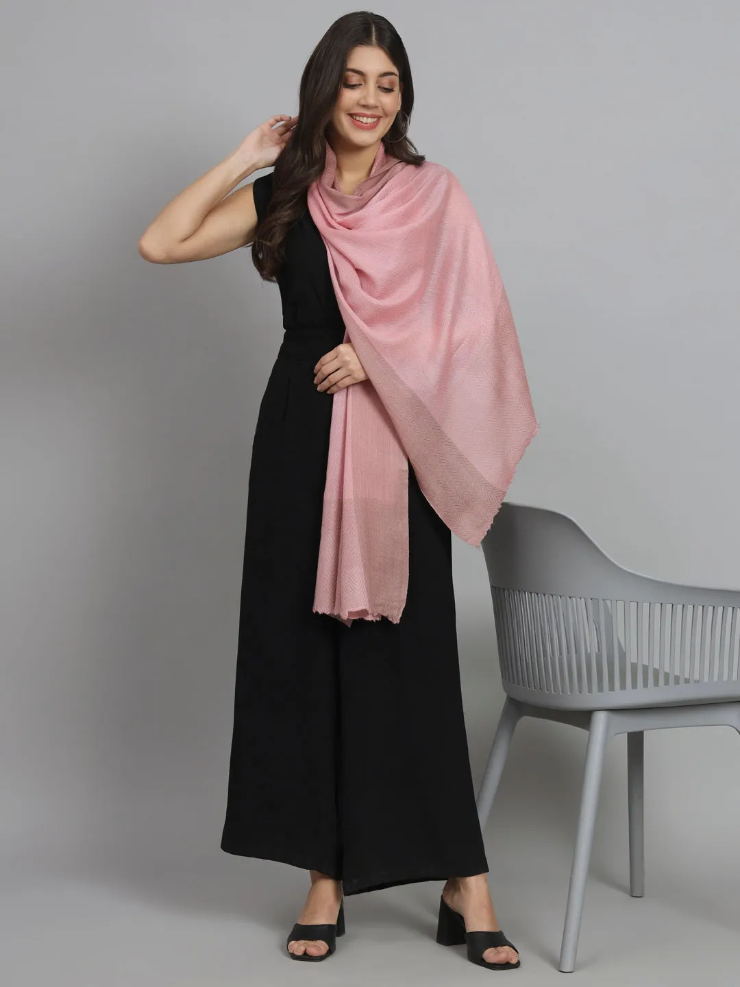 Pink Shawl Online with beautiful weave