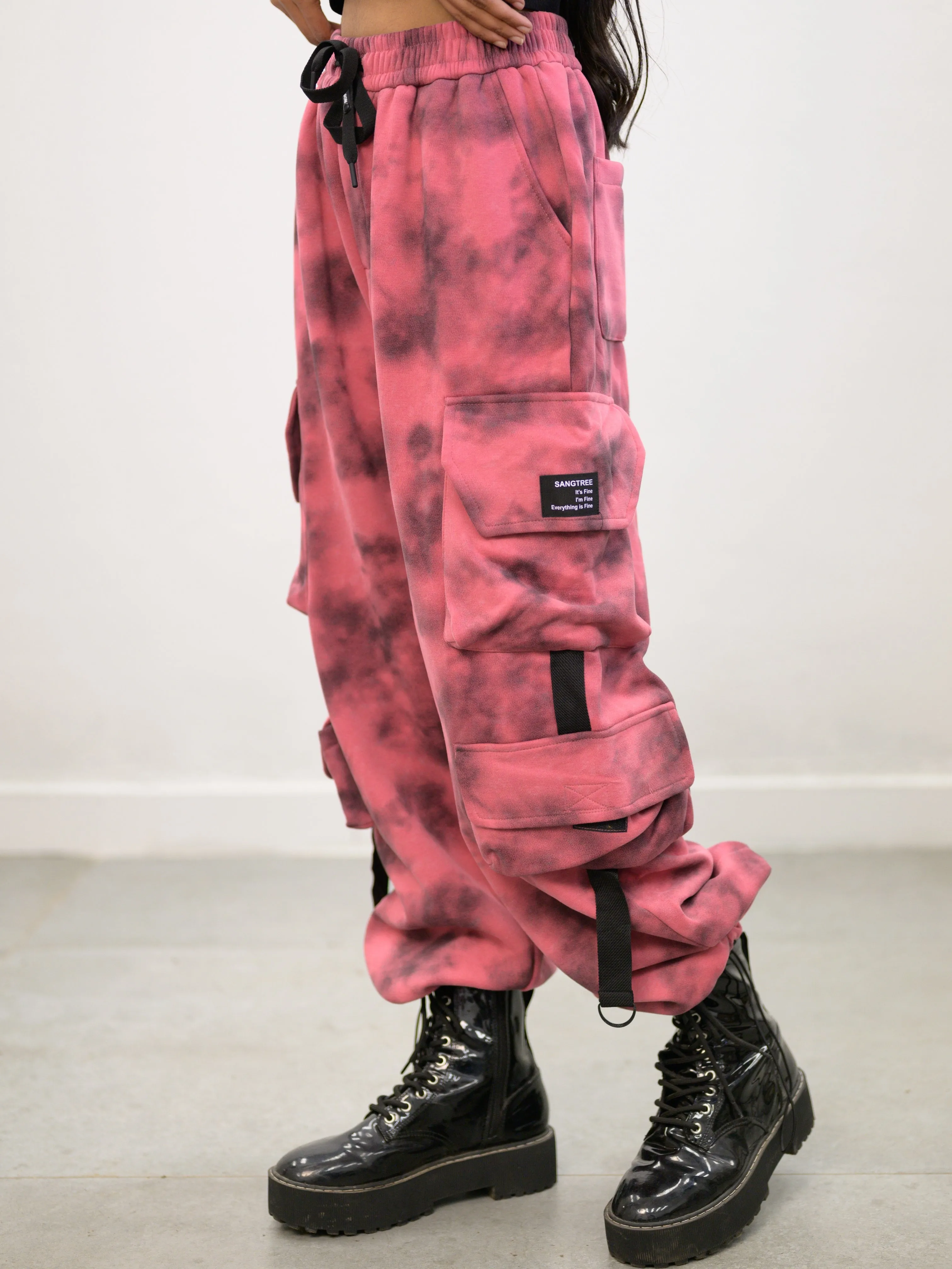 Pink Tie & Dye Joggers