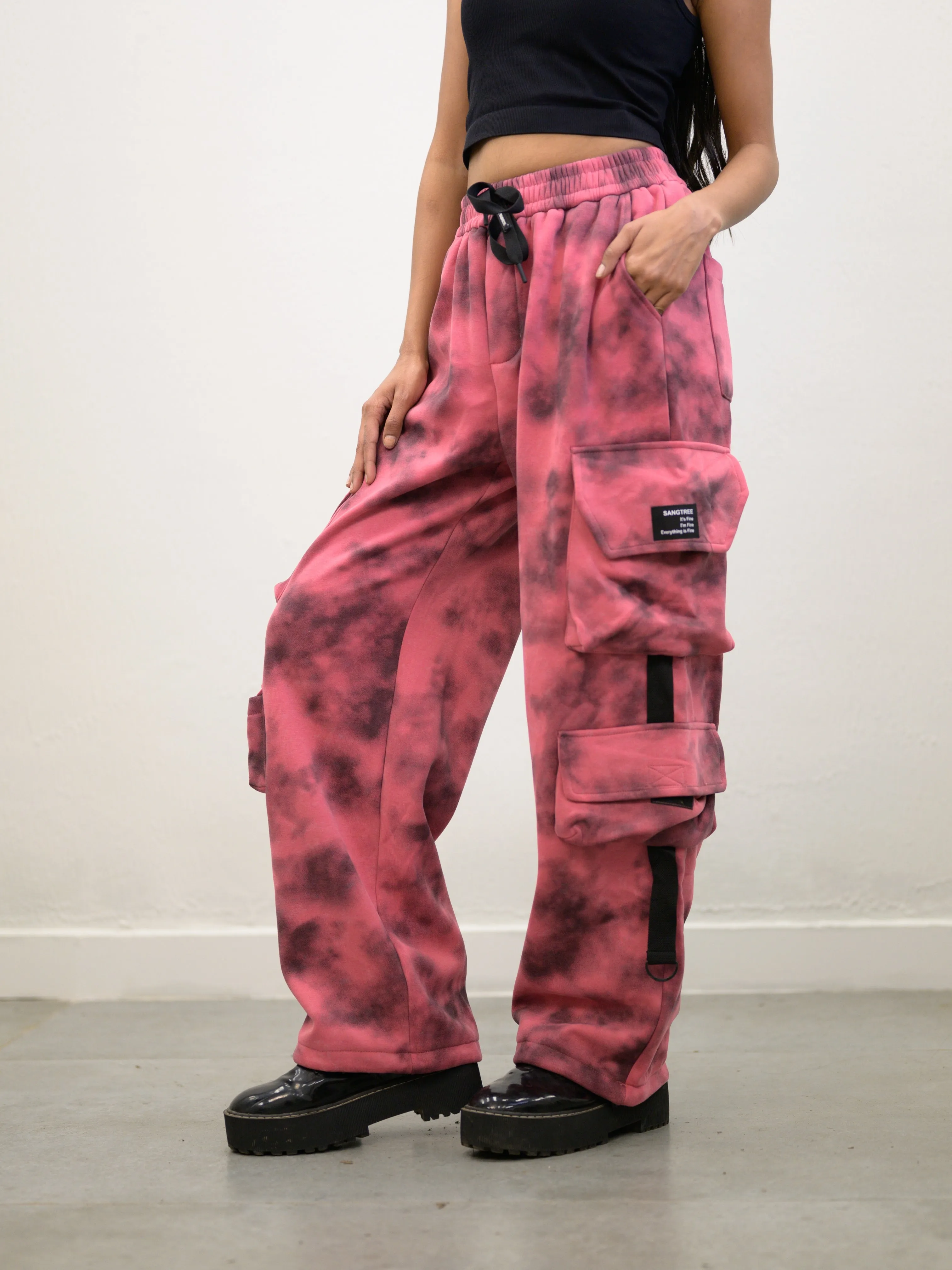 Pink Tie & Dye Joggers