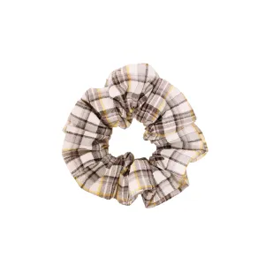 Plaid Scrunchie in Honey