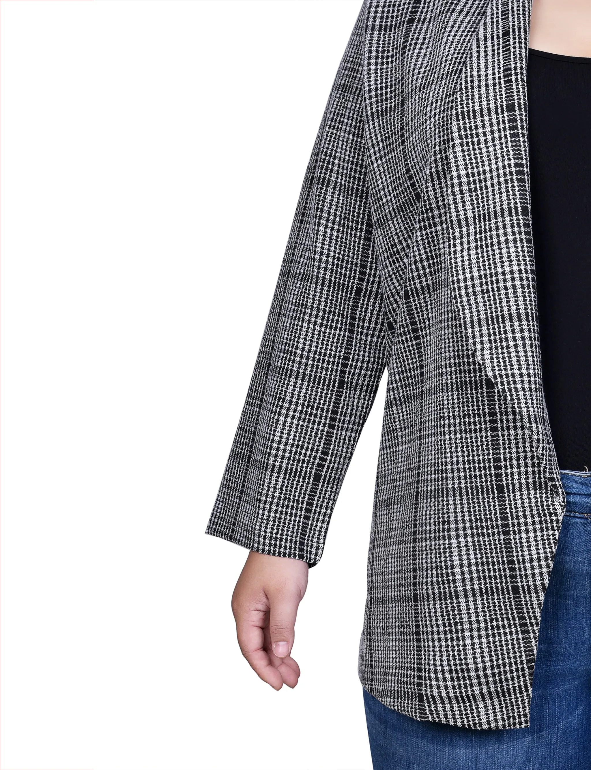 Plus Size Long Sleeve Ponte Jacket