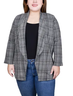 Plus Size Long Sleeve Ponte Jacket