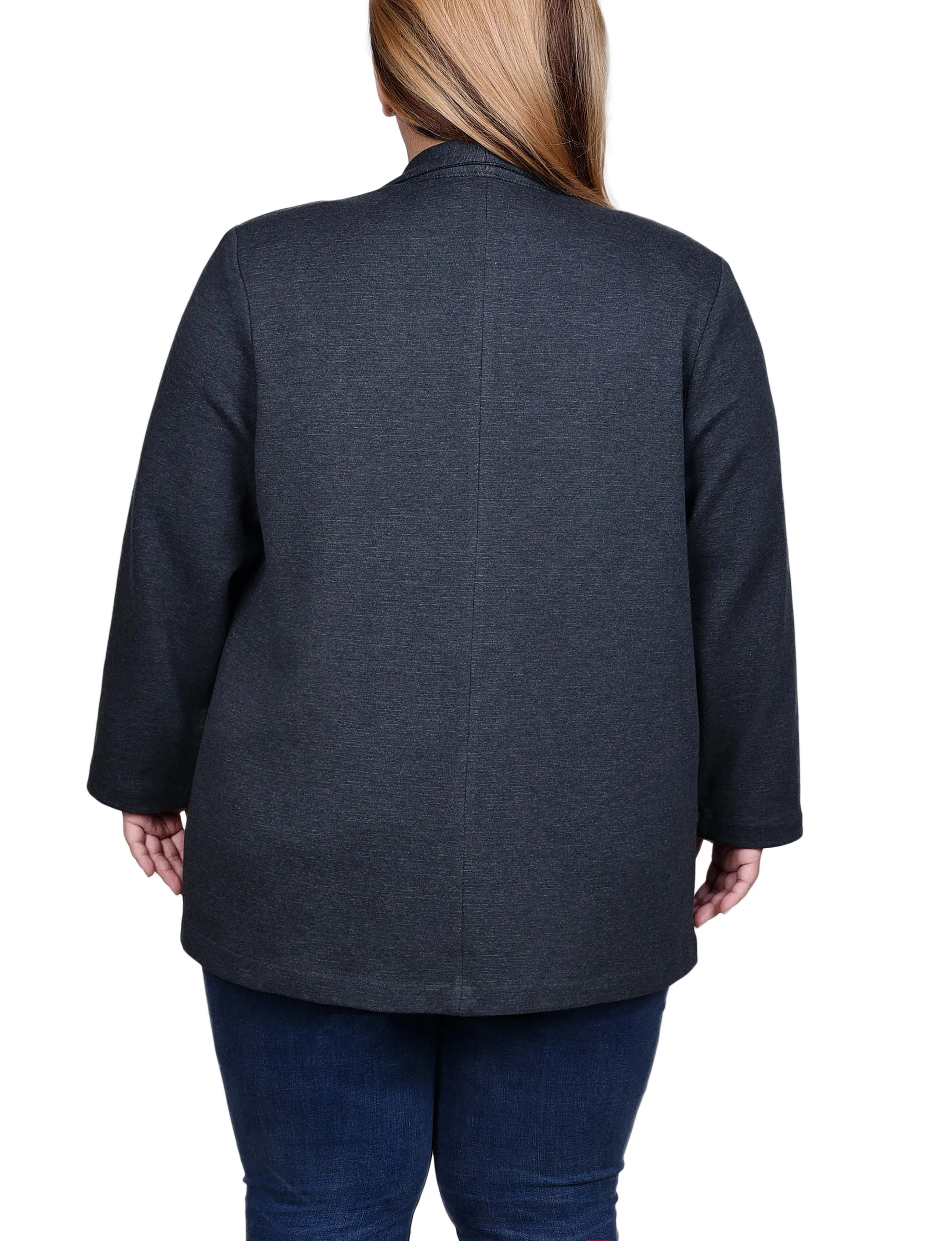 Plus Size Long Sleeve Ponte Jacket