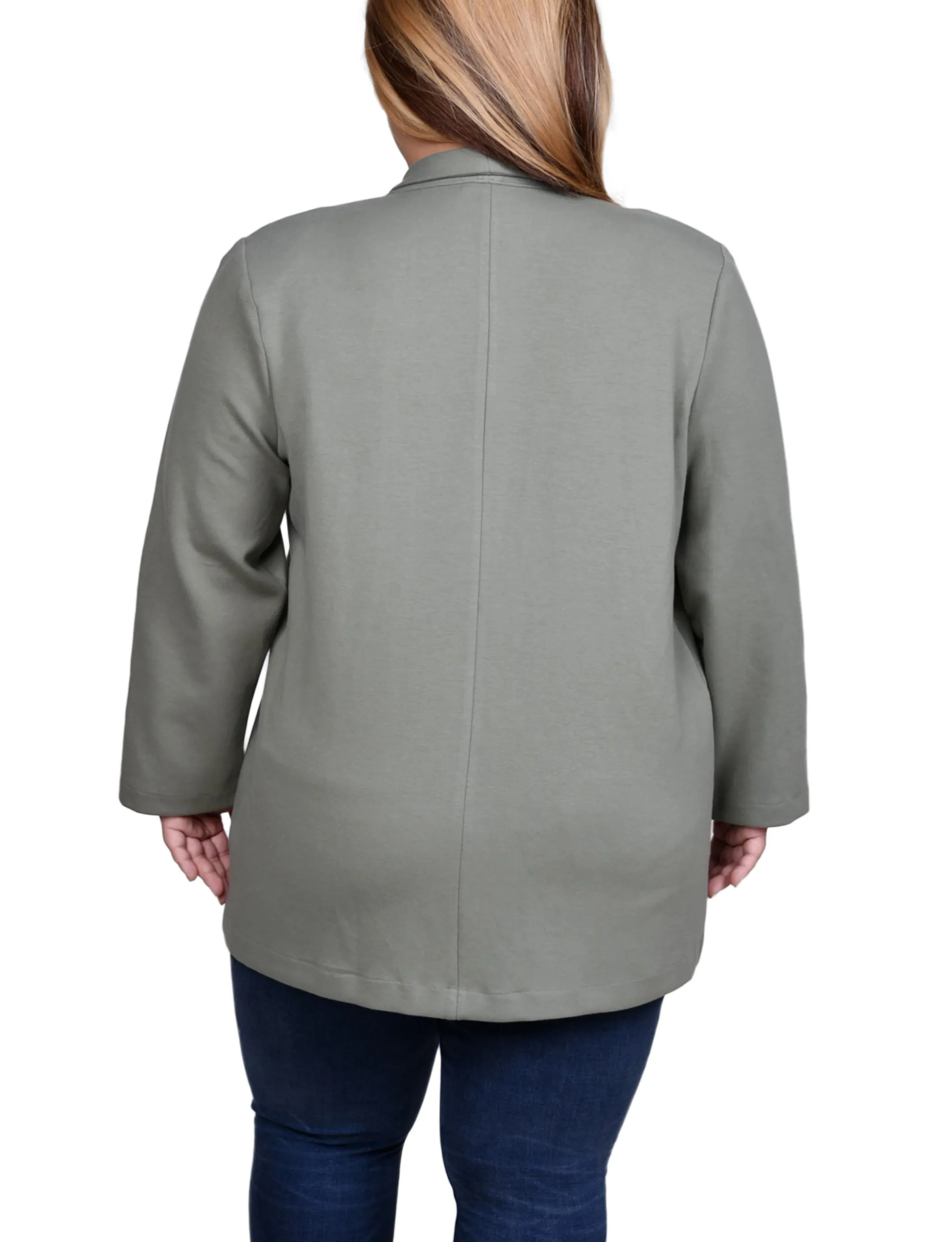 Plus Size Long Sleeve Ponte Jacket