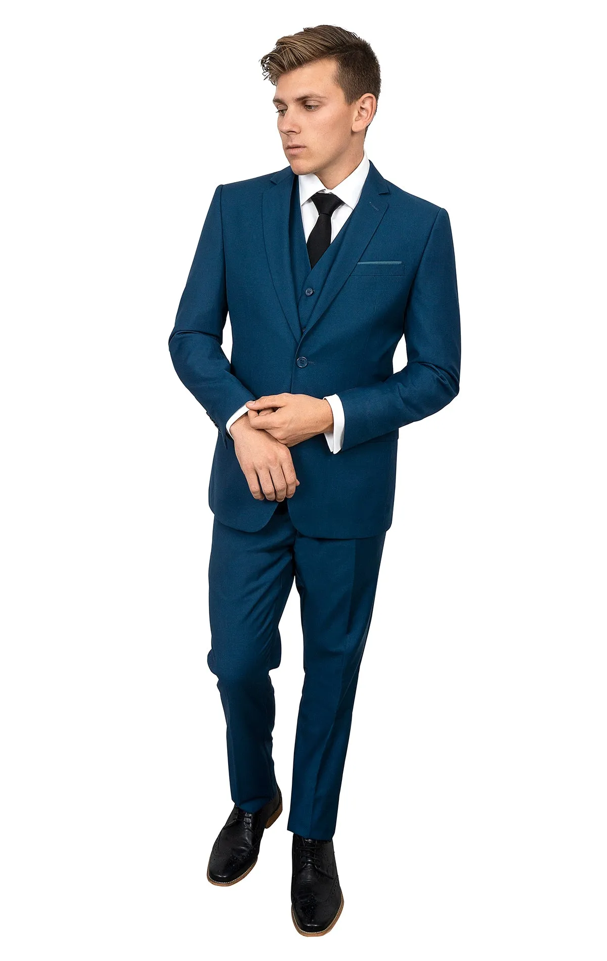 PORTER BLUE SLIM FIT 3 PC SUIT