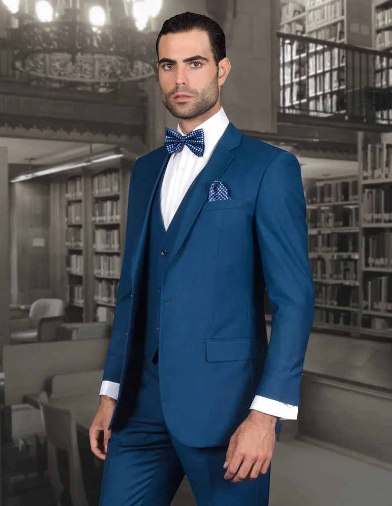 PORTER BLUE SLIM FIT 3 PC SUIT