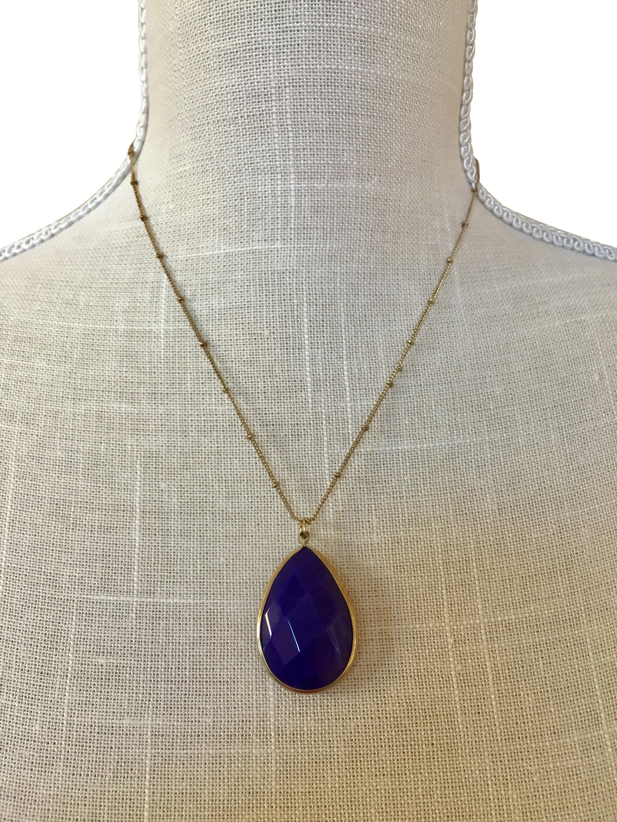 Quinn Cobalt Blue Stone Necklace