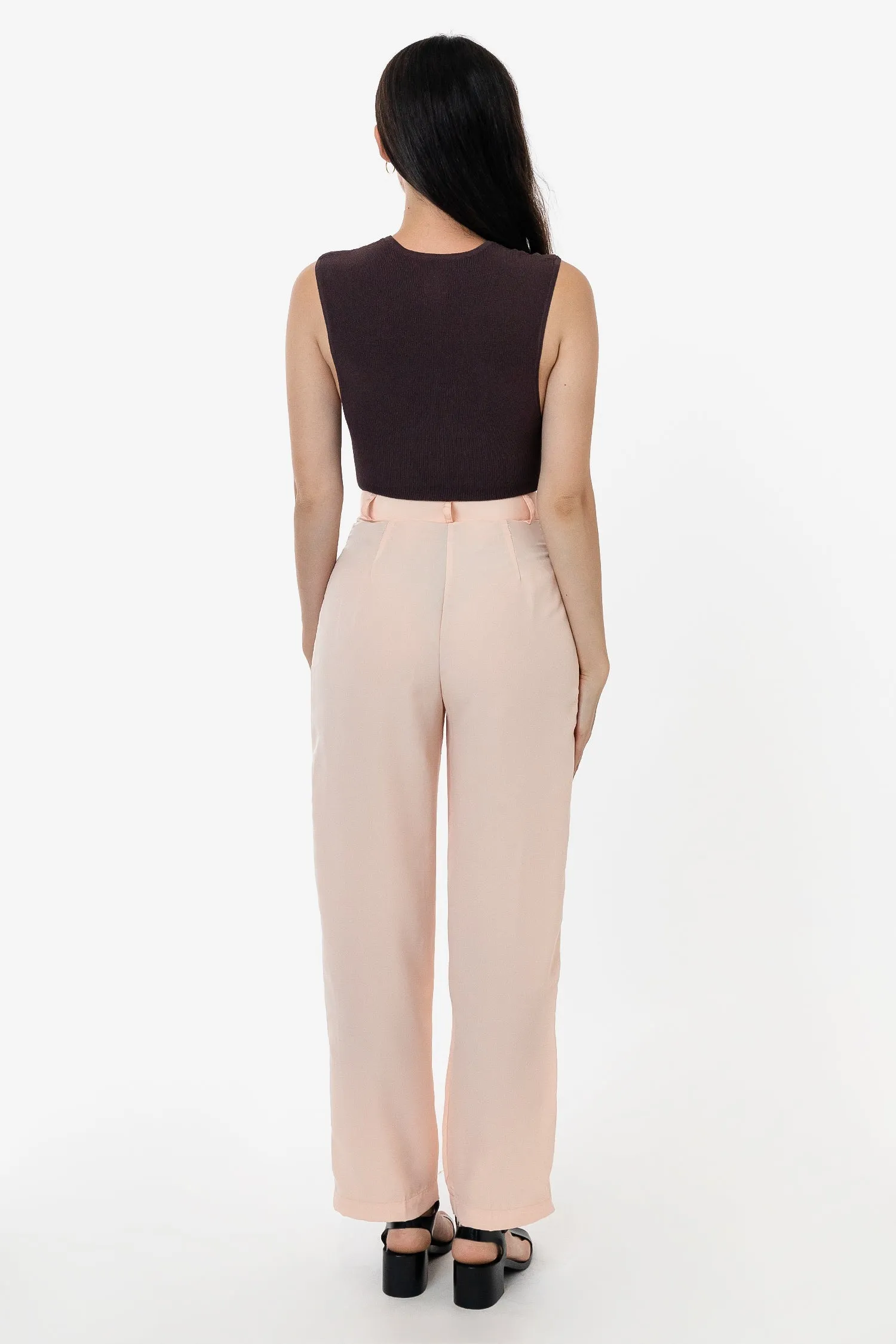 RSAPP350 - Poly Pleated Straight Leg Pant