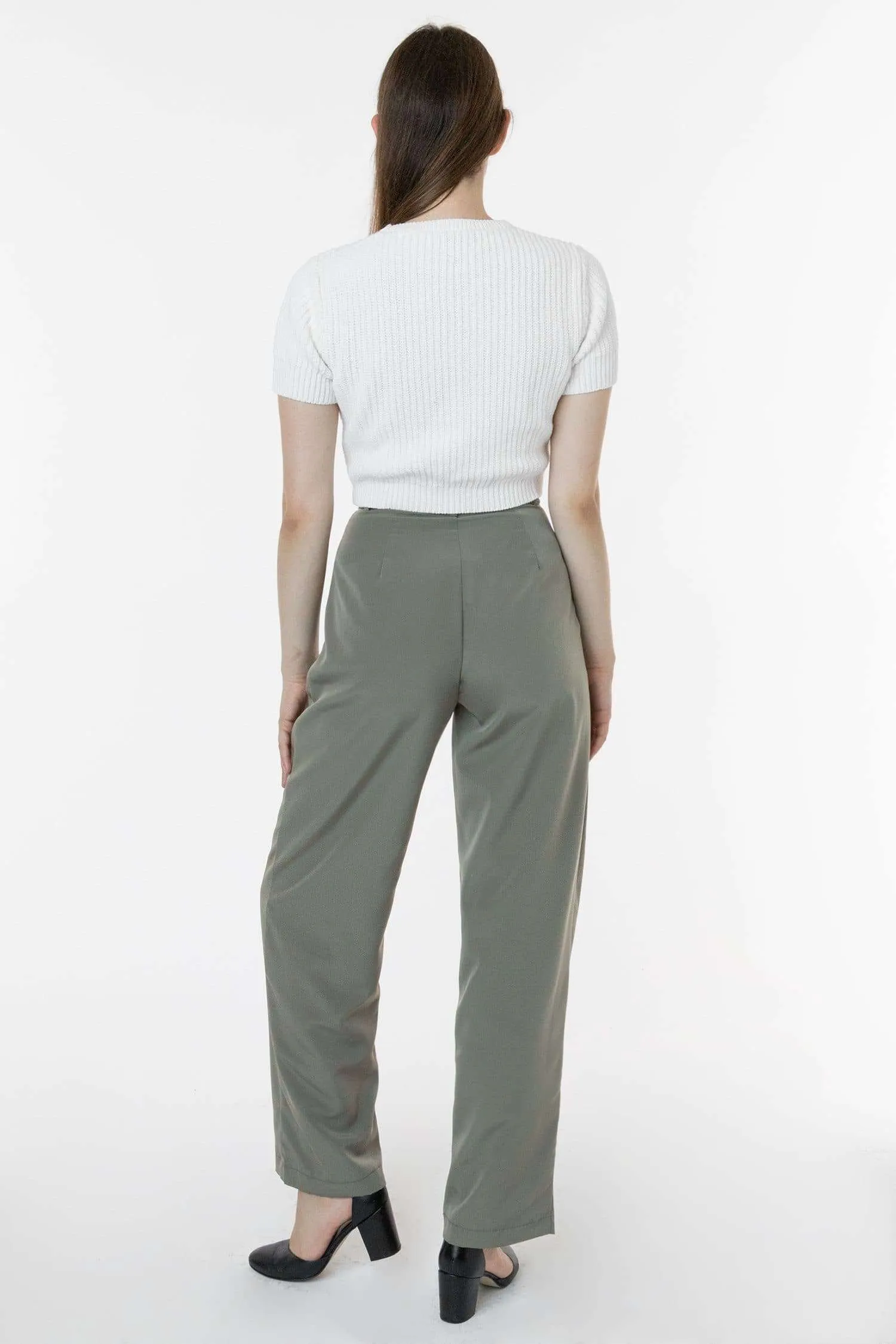 RSAPP350 - Poly Pleated Straight Leg Pant