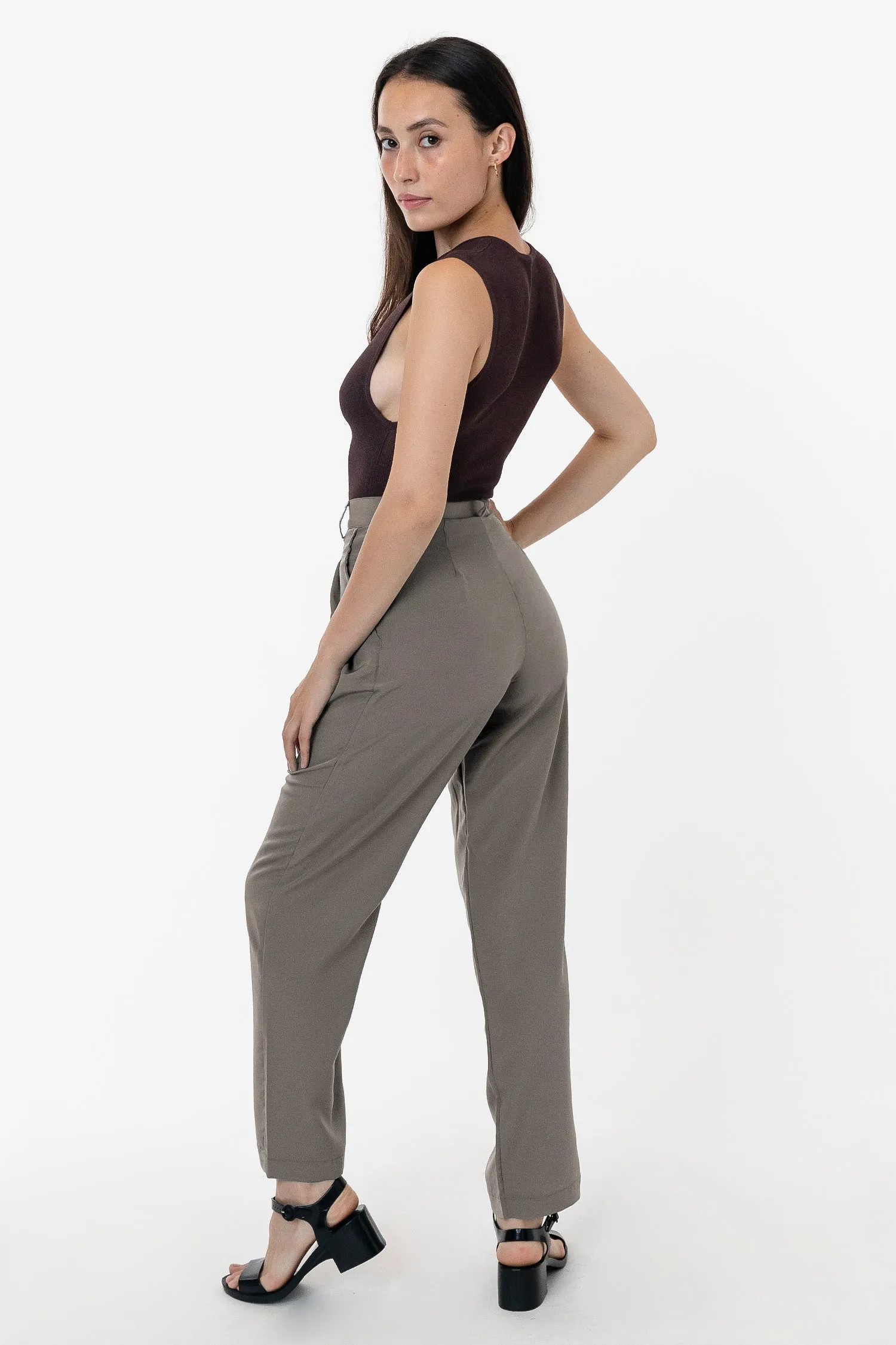 RSAPP350 - Poly Pleated Straight Leg Pant