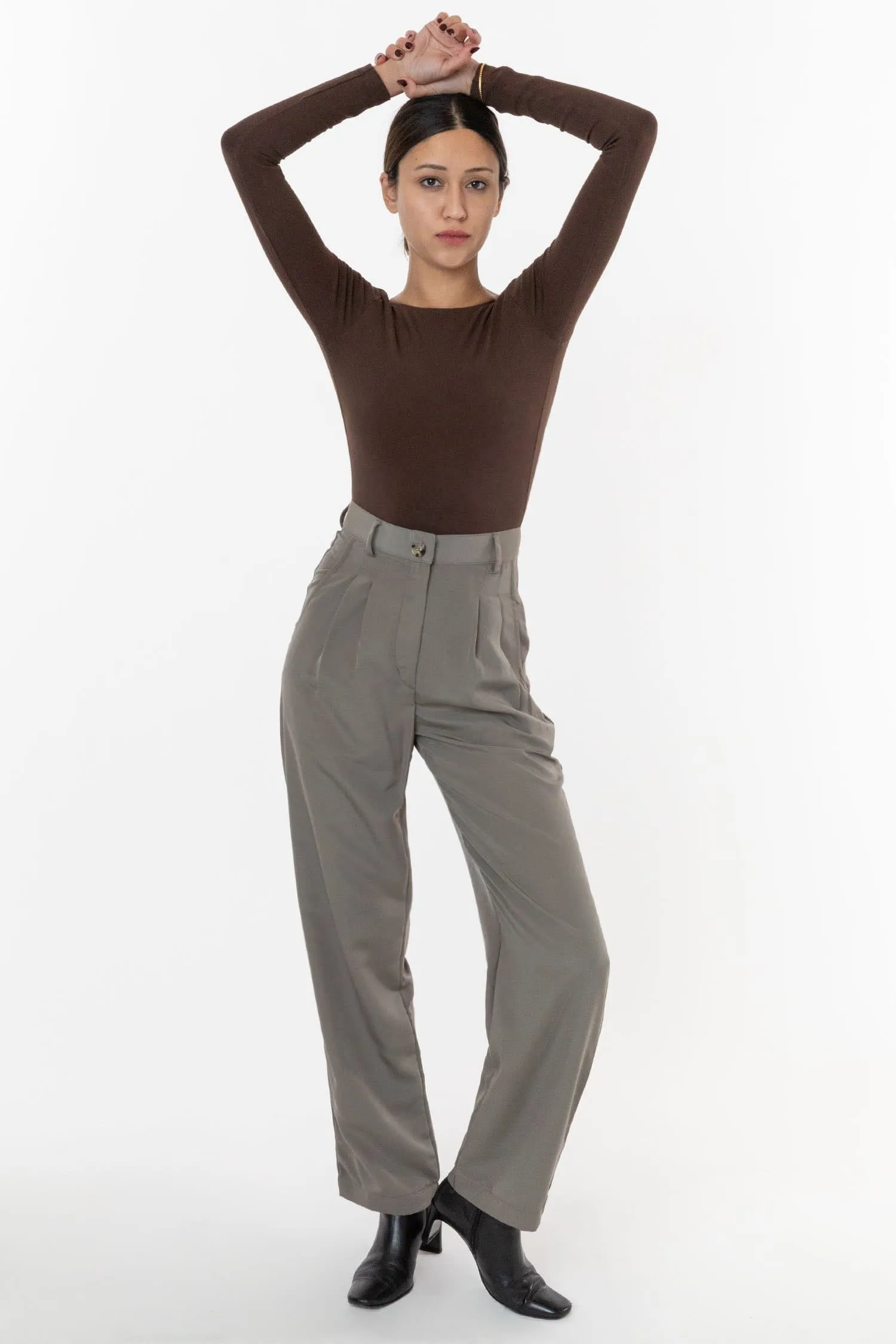 RSAPP350 - Poly Pleated Straight Leg Pant