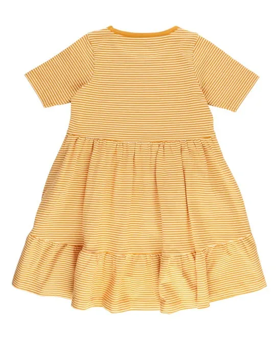 Ruffle Butts- Honey Striped Dress