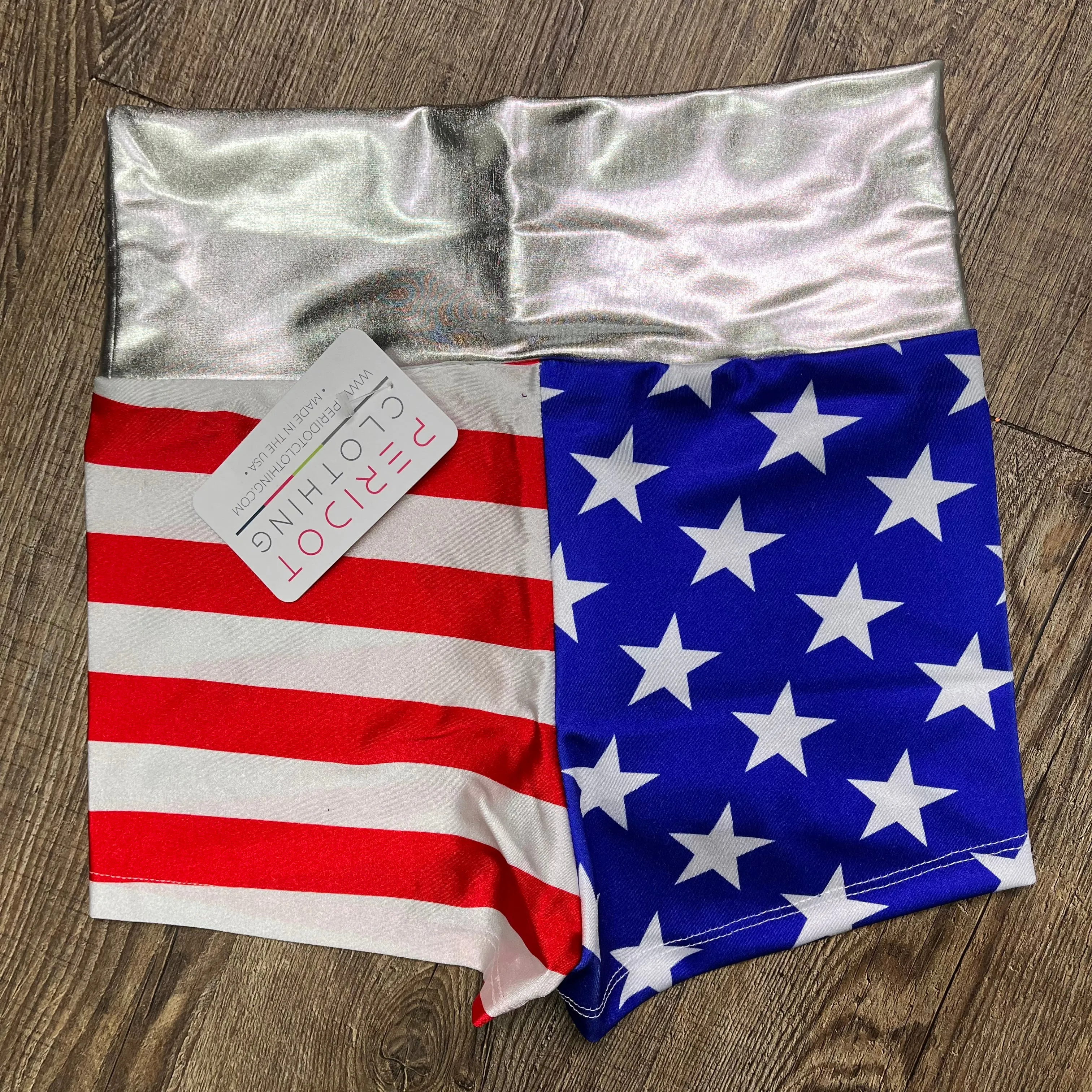 SALE - High Waisted Booty Shorts - Stars & Stripes