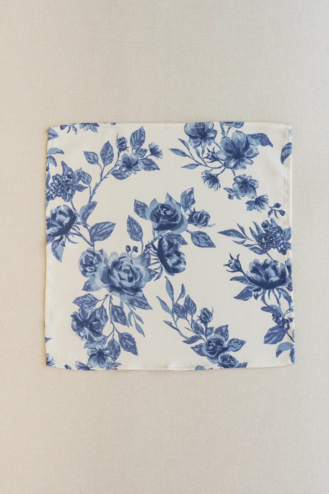 Satin Floral Print Pocket Square | Made To Order