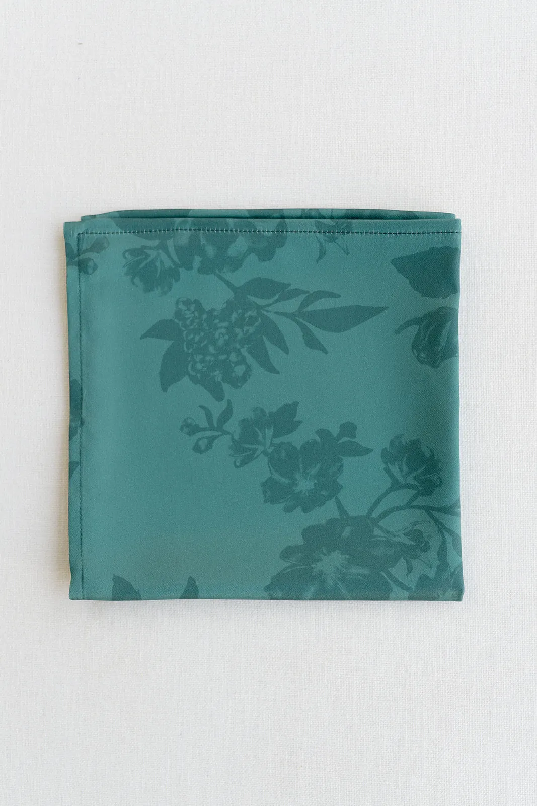 Satin Floral Print Pocket Square | Made To Order