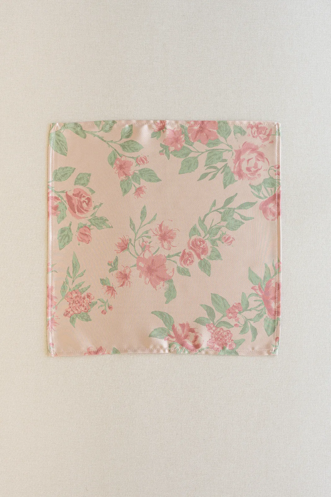 Satin Floral Print Pocket Square | Made To Order