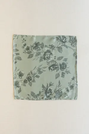 Satin Floral Print Pocket Square | Made To Order