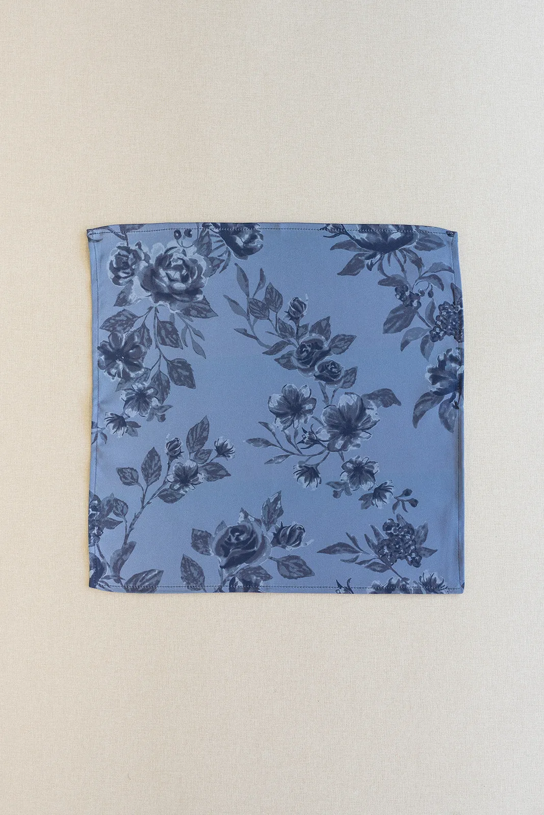 Satin Floral Print Pocket Square | Made To Order