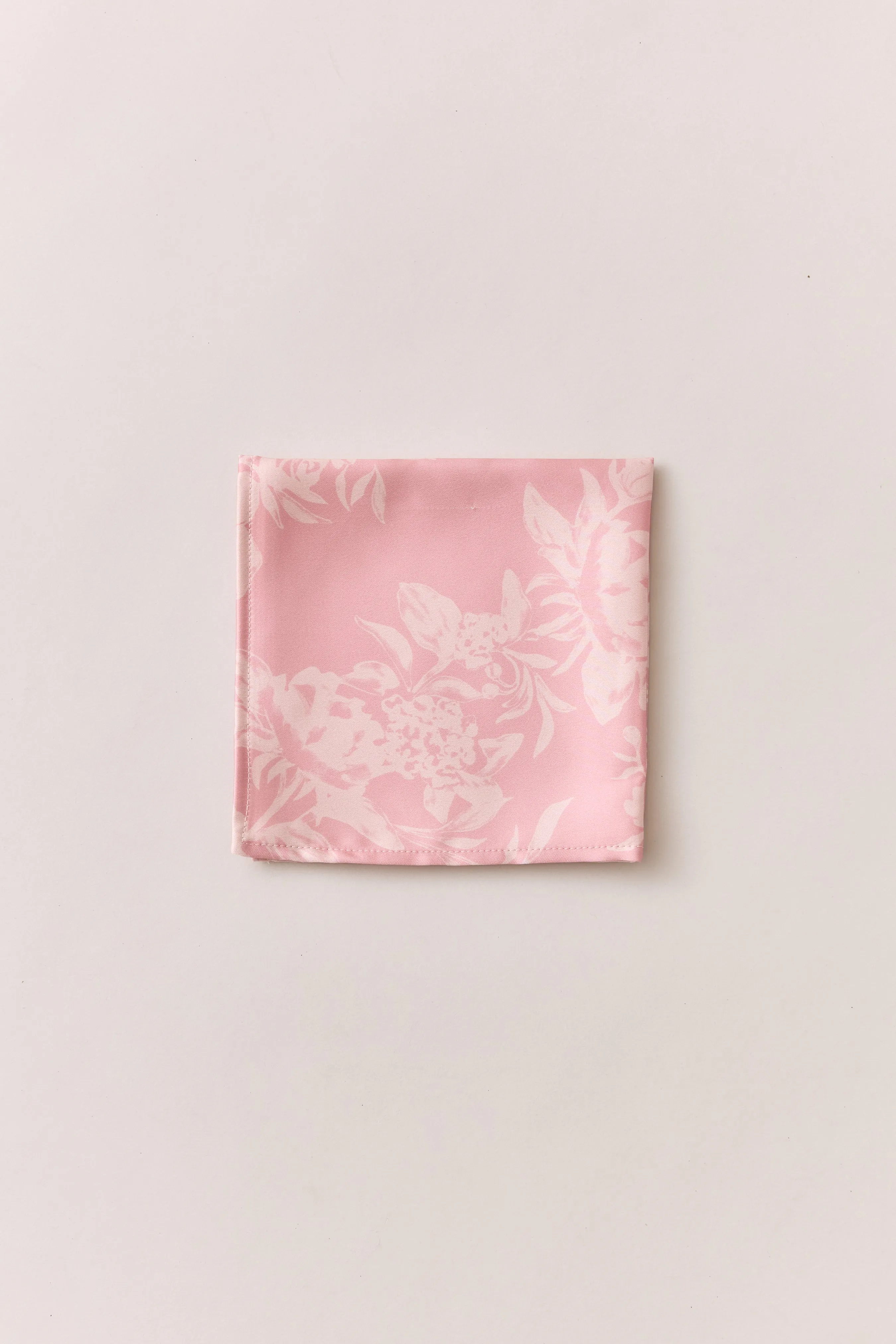 Satin Floral Print Pocket Square | Made To Order