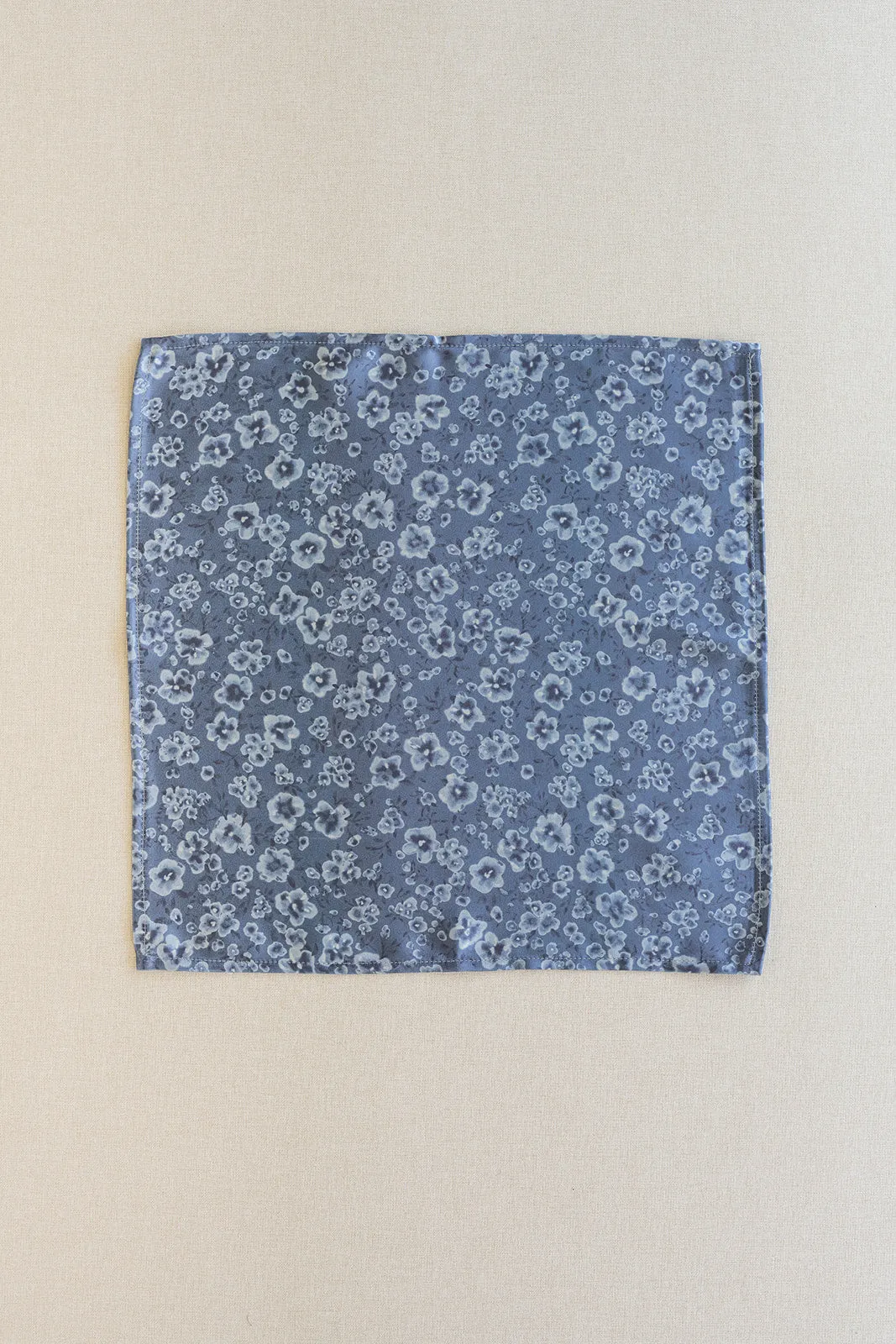 Satin Floral Print Pocket Square | Made To Order