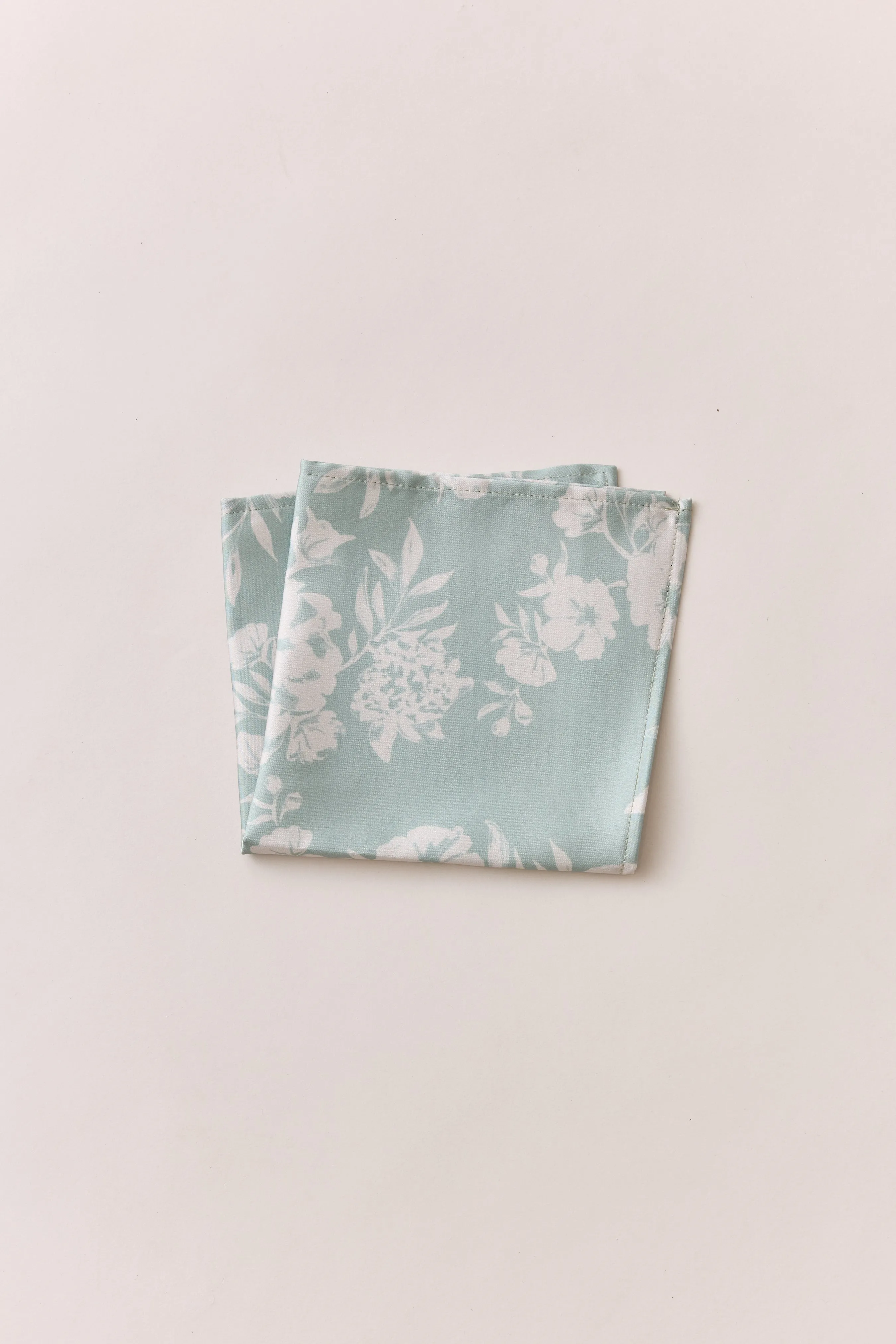 Satin Floral Print Pocket Square | Made To Order