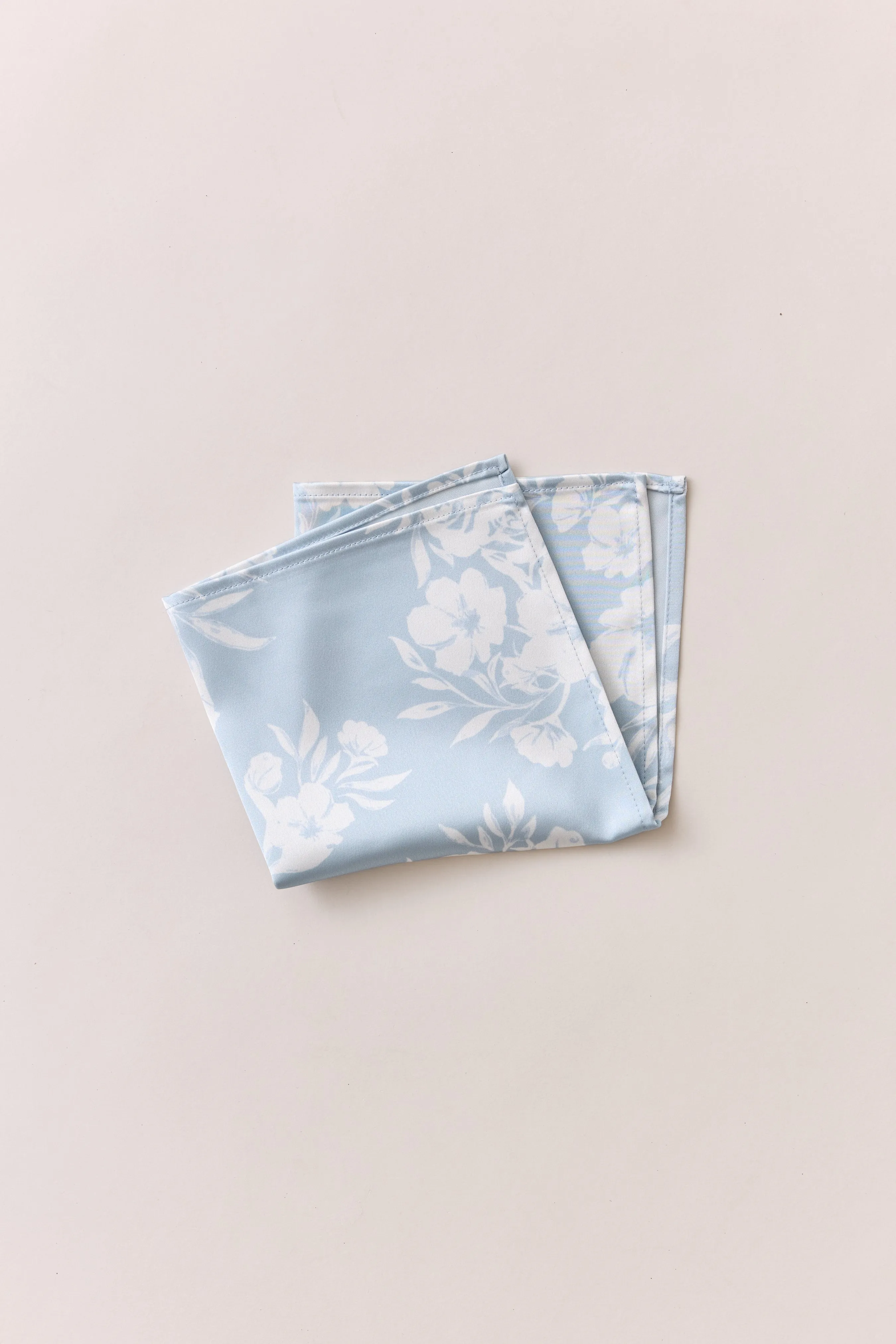 Satin Floral Print Pocket Square | Made To Order