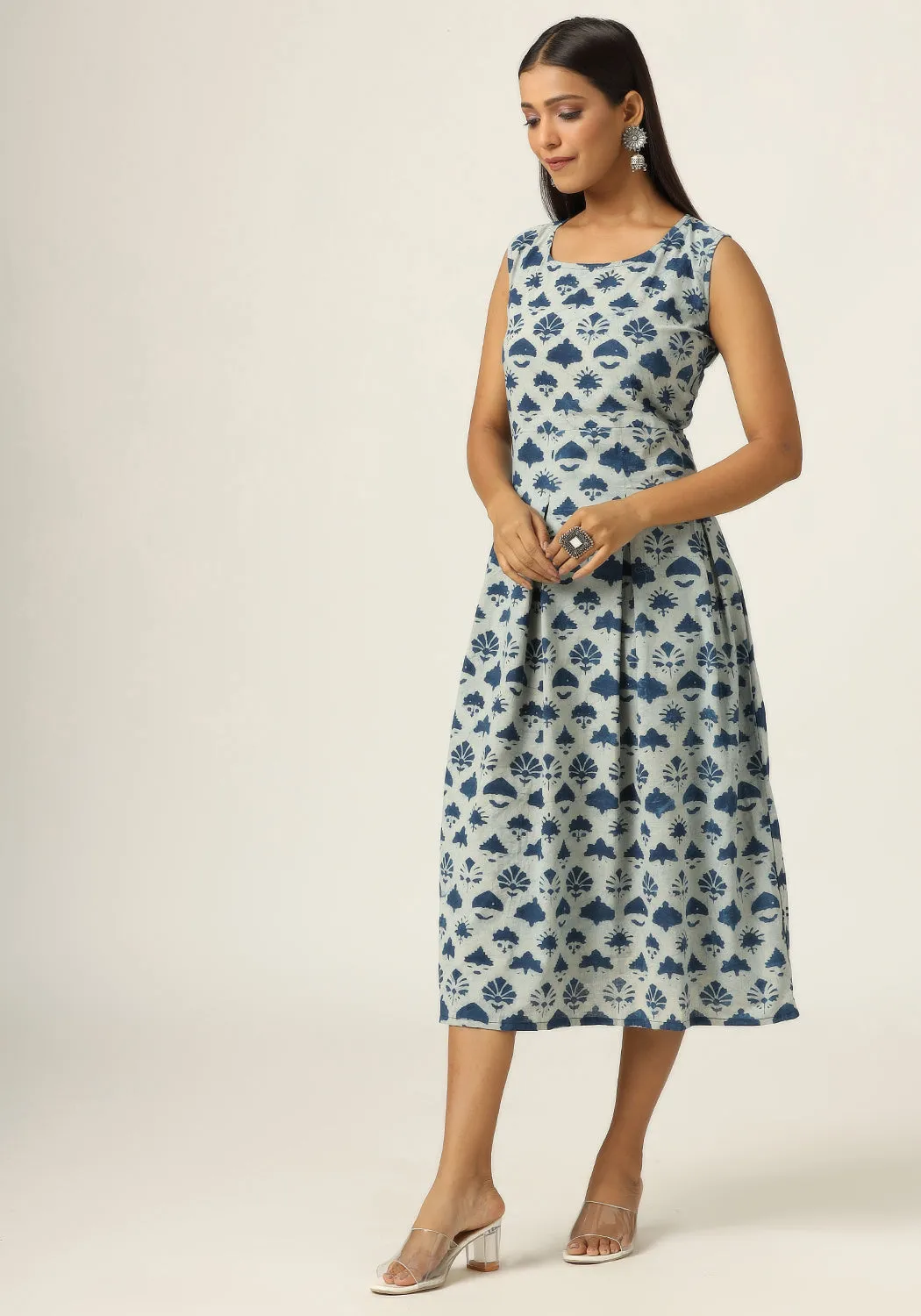 Serene Meadow Cotton Dress