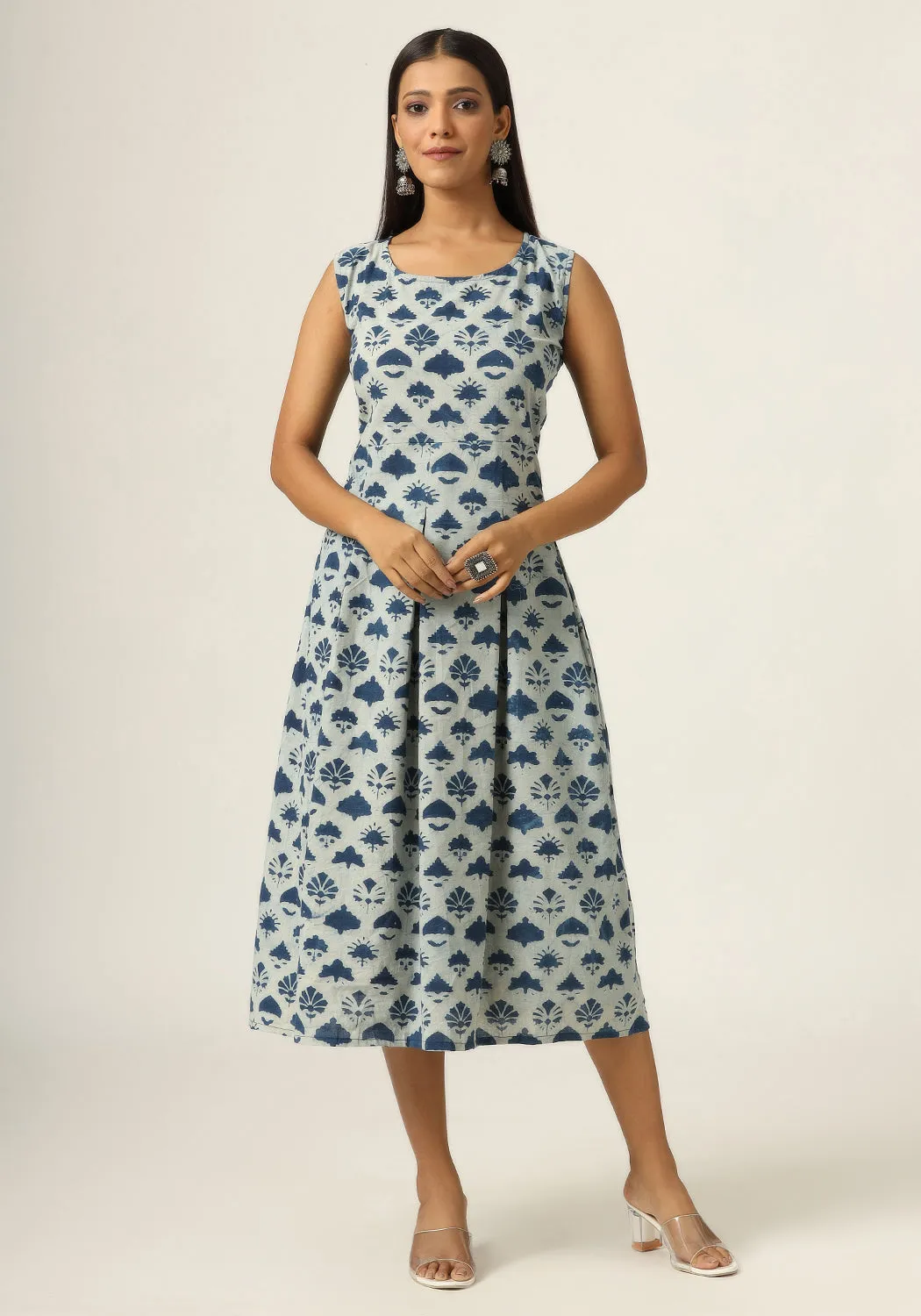 Serene Meadow Cotton Dress