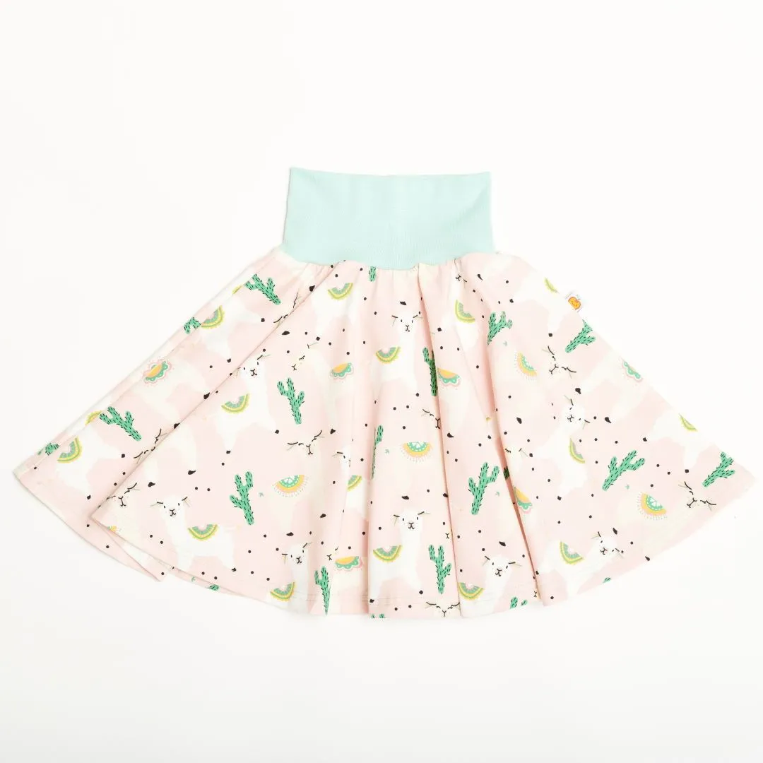 Skirt "Alpakas Pink/Spearmint"