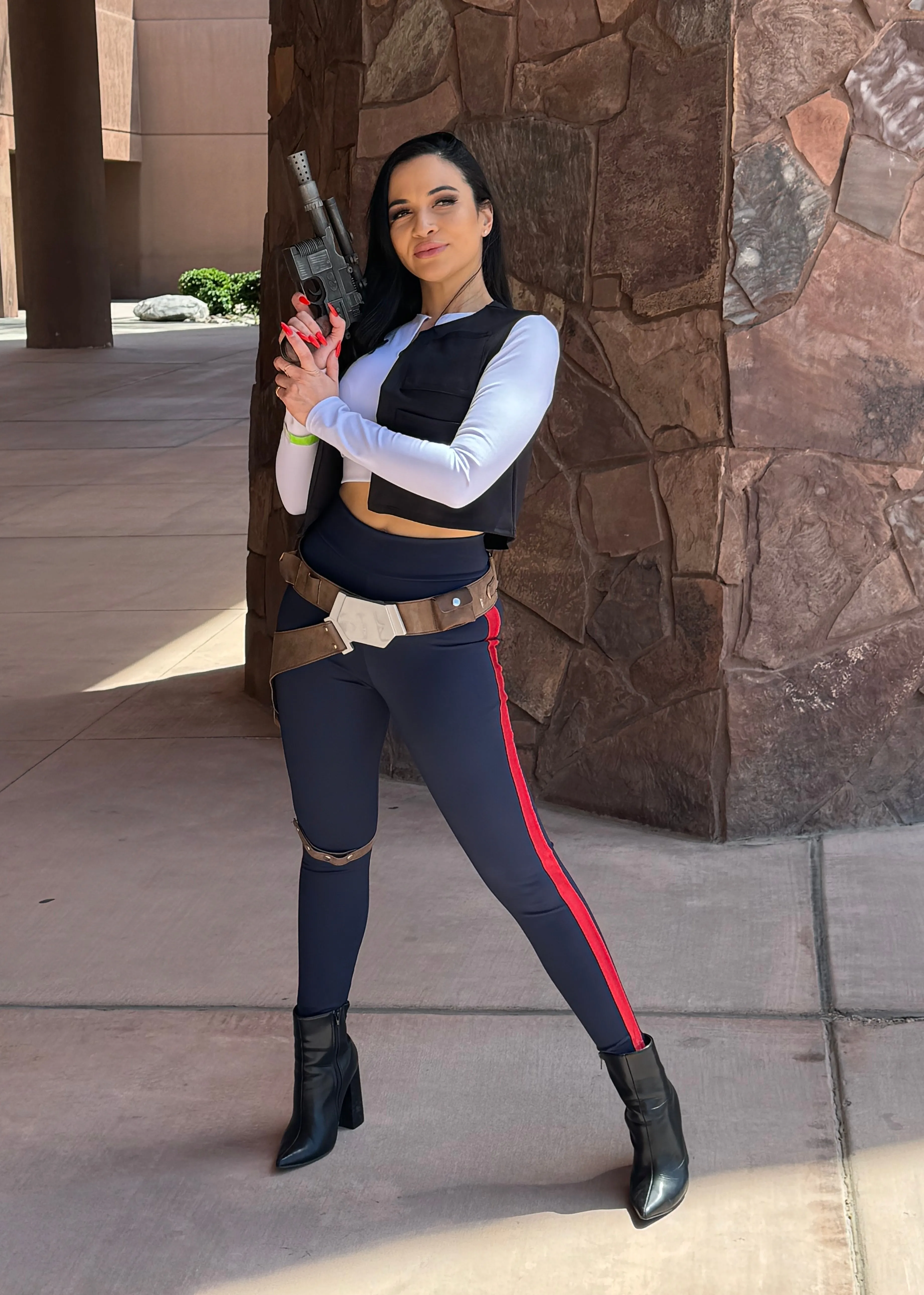 Space Rebel Costume Set with Top, Vest, and Pants