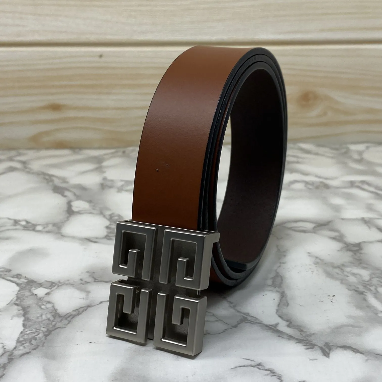 Square Section Leather Strap Belt-JonasParamount