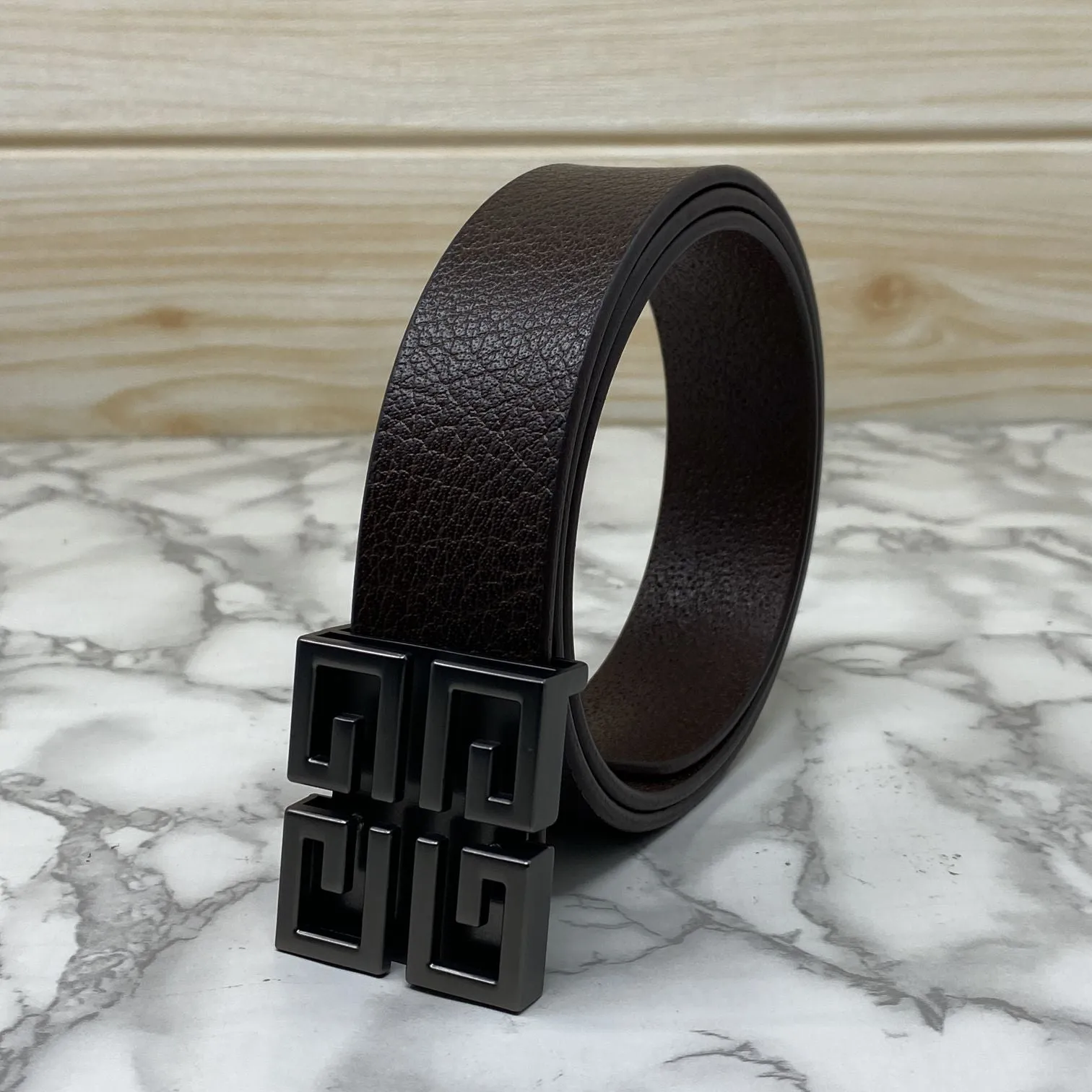 Square Section Leather Strap Belt-JonasParamount