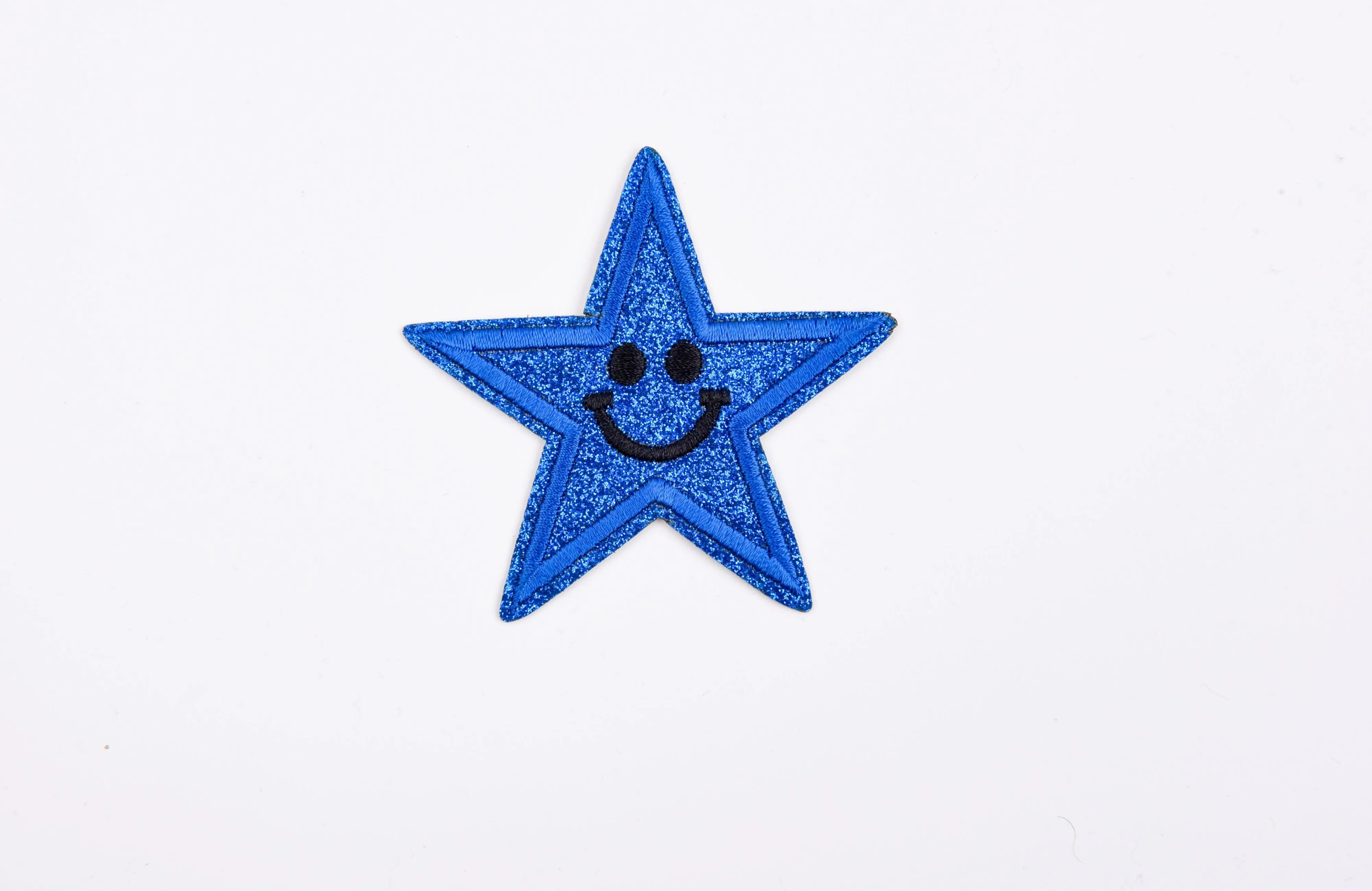 Stars Smiley Face Glitter (2 Pieces Pack) Iron on , Sew on,   Embroidered patches. - GK 47