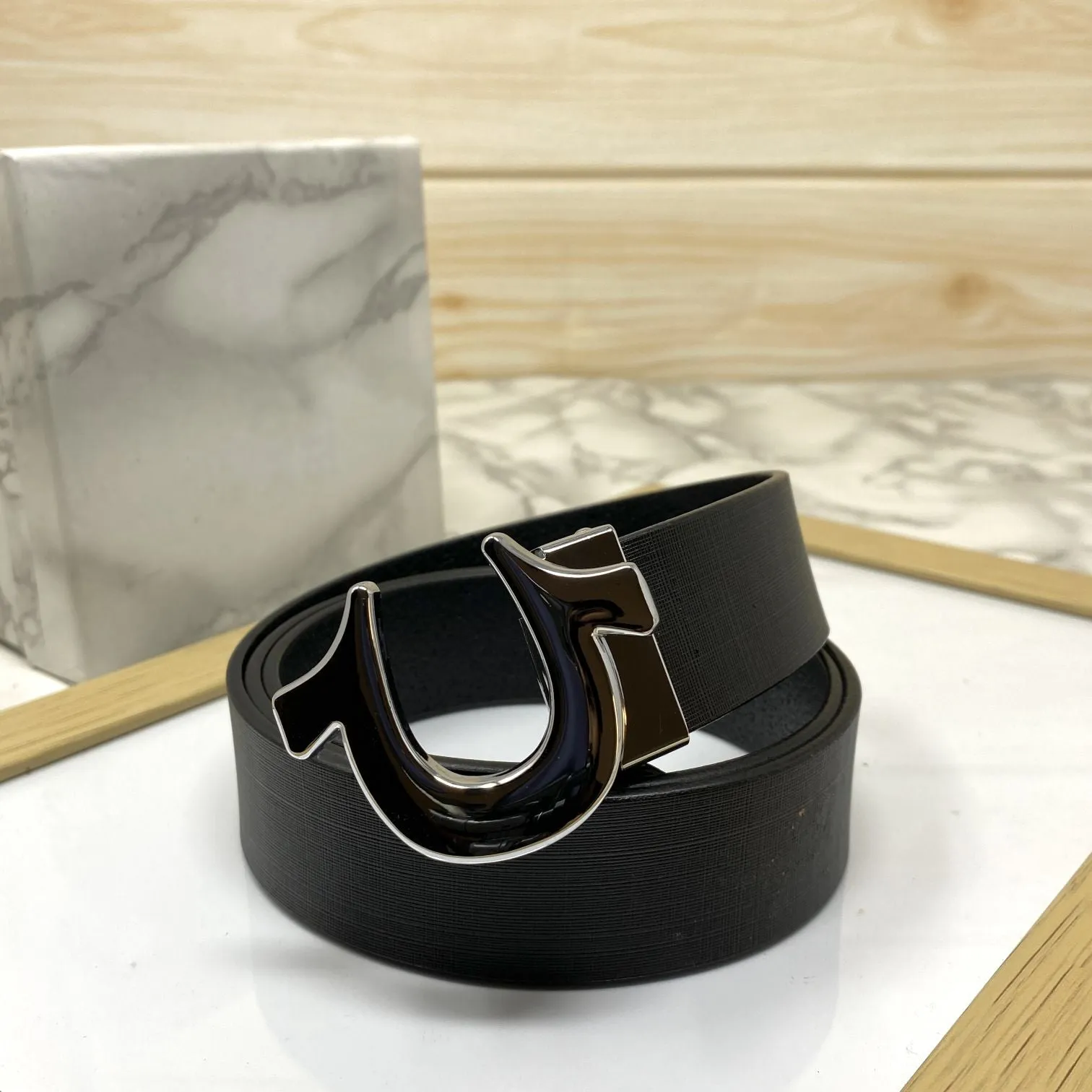 U-Pattern Formal and Casual Leather Strap belt-JonasParamount