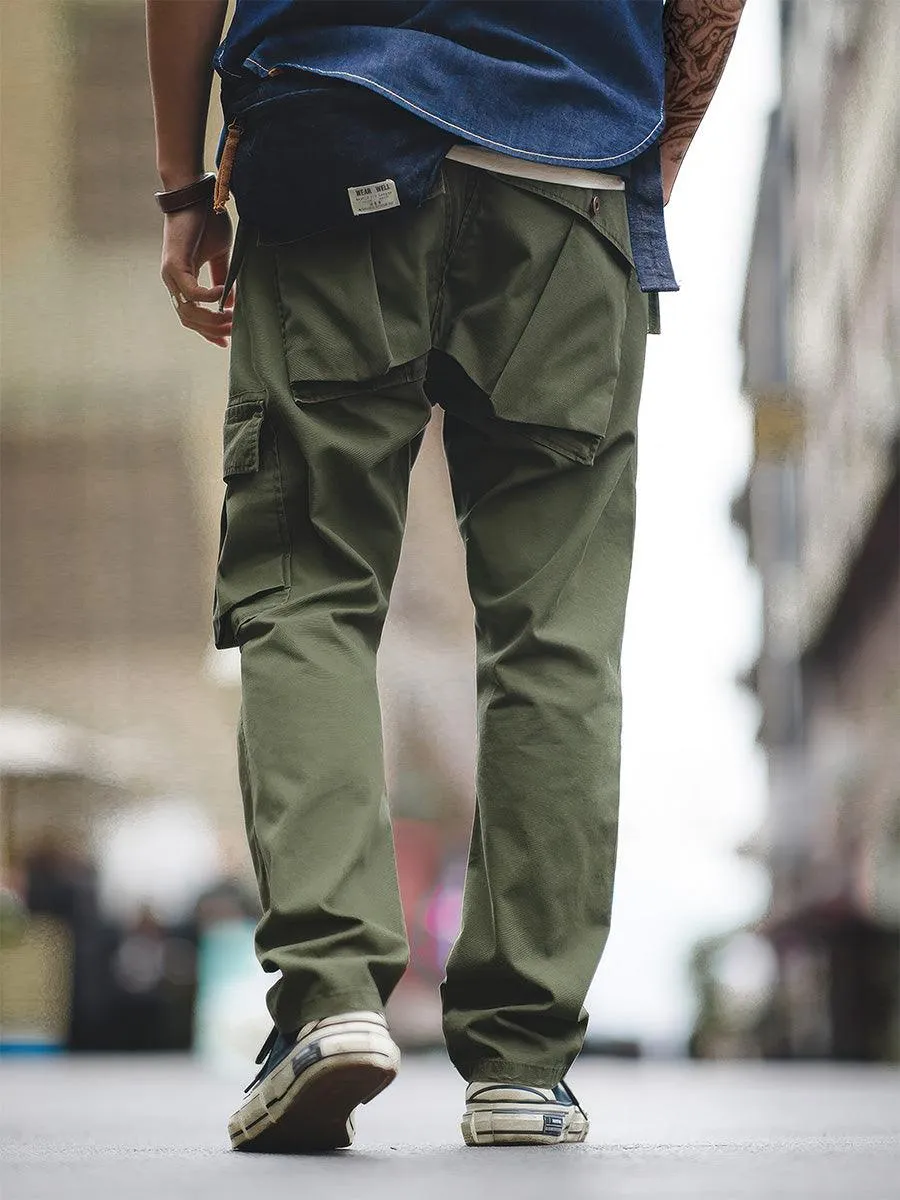 Unsymmetric Pockets Cargo Pants