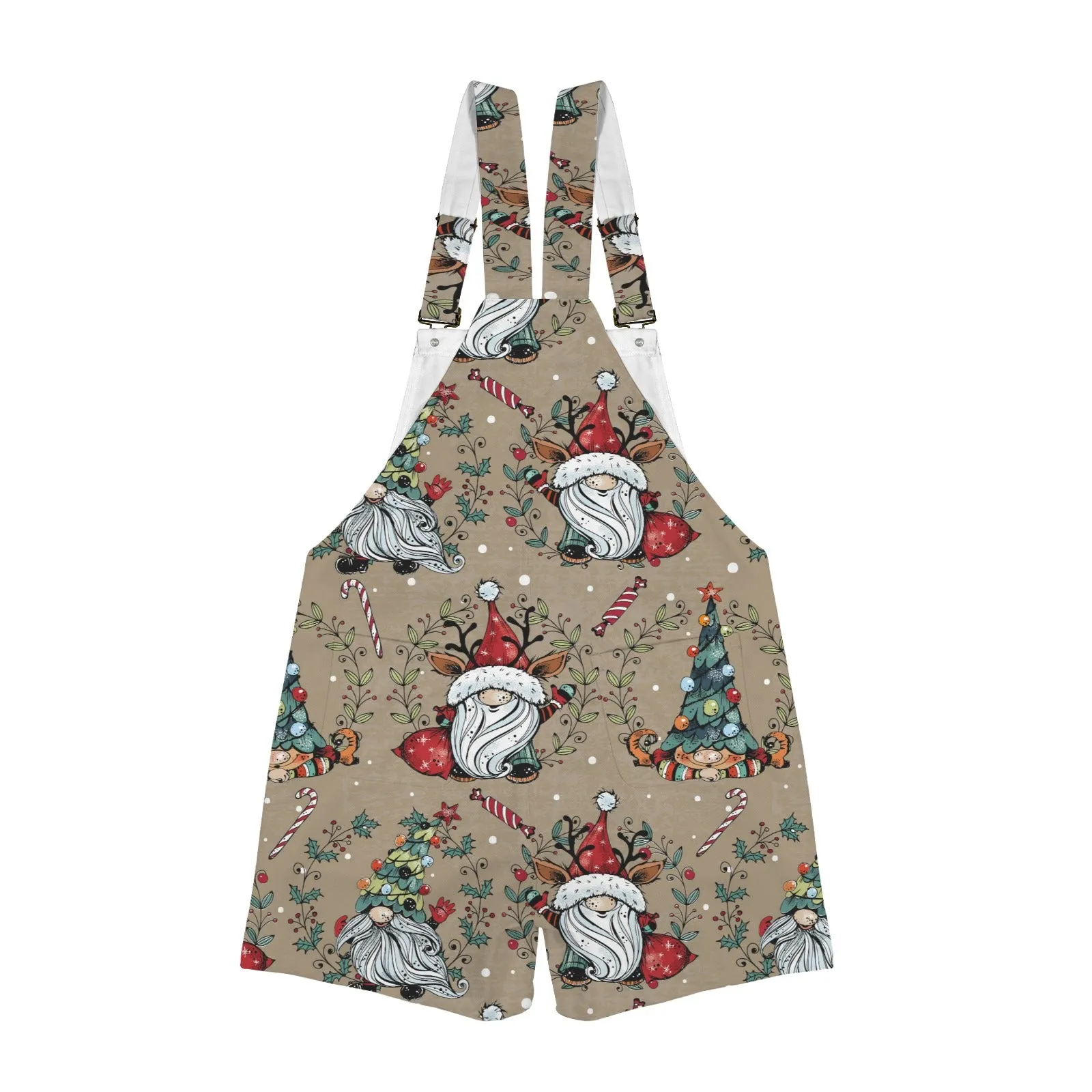 Whimsical Christmas Wreaths Emerson Easy-Wear Jumpsuit Unisex Shorts Suspender Jumpsuit