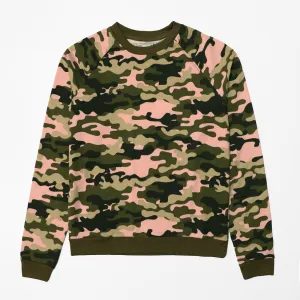 Women Olive Premium Quality All-Over Printed Sweatshirt (LF-11028)