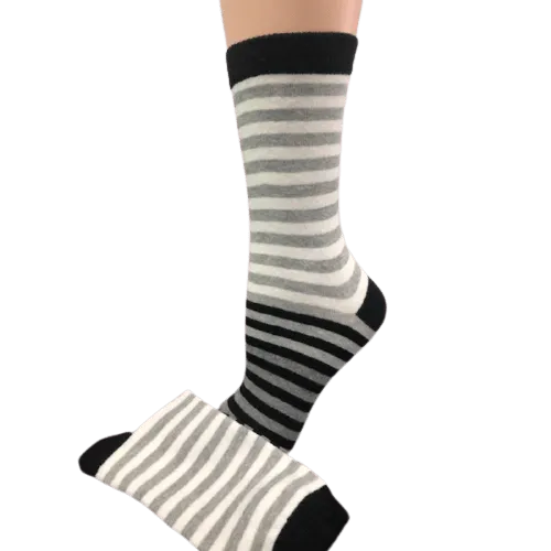 Women's Stripe Cotton Crew Socks 2-Pair Pack