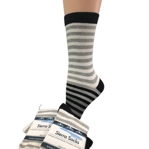 Women's Stripe Cotton Crew Socks 2-Pair Pack