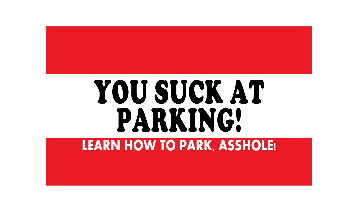 You Suck at Parking Cards - 25 cards Business Card Size