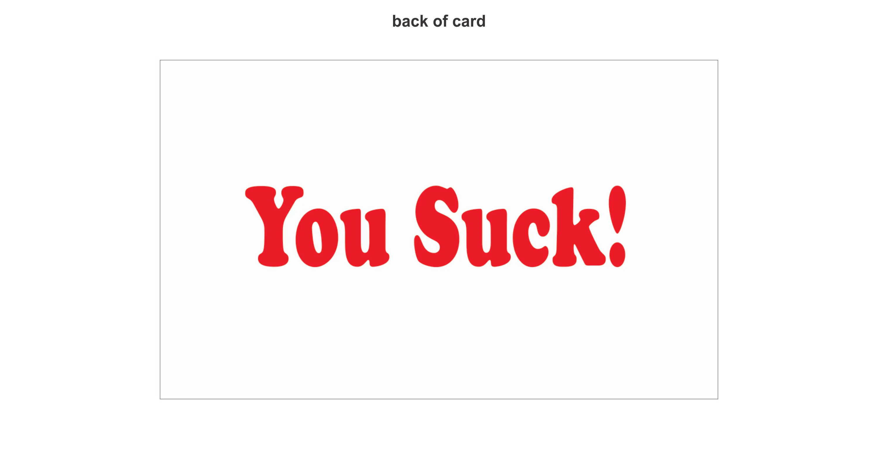 You Suck at Parking Cards - 25 cards Business Card Size